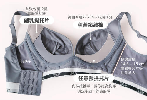 BRA280,280,素面,推推美波,NIUNIU,牛牛設計,牛牛,獨家,無鋼圈,無痕,調整型,副乳,提托,睡覺穿,獨家,上薄下厚,小胸,獨家設計,任意裁