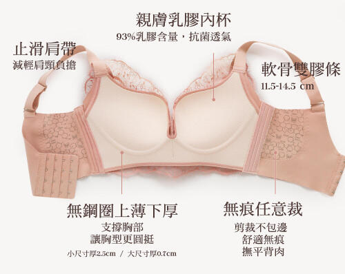 獨家,牛牛獨家設計,牛牛,BRA317,317,舒潤V,天然乳膠,無痕,爆,透氣,包覆,性感,蕾絲