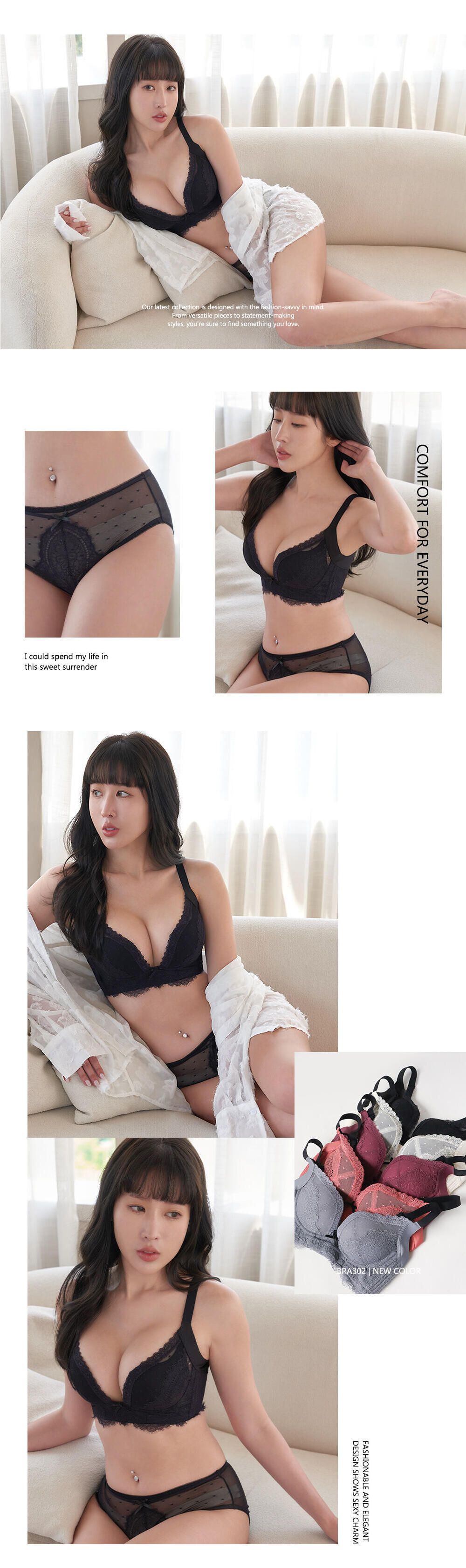 BRA302 無鋼圈【甜爆爆】包覆調整型內衣單件 7色