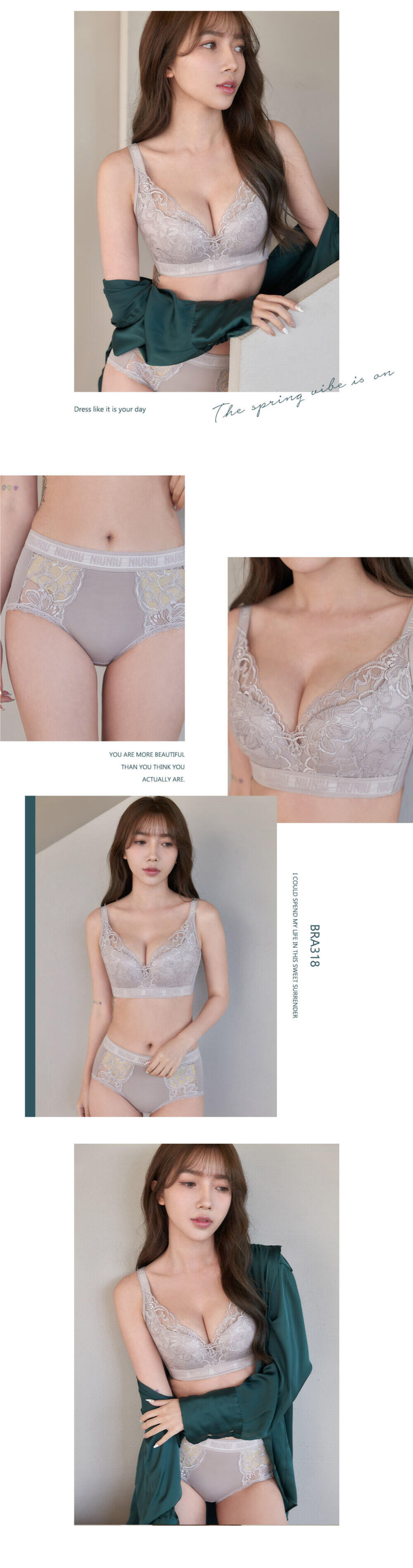 BRA318 無鋼圈【柔D舒波】天然乳膠調整型內衣單件 9色